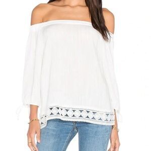 Greylin Arnette Off Shoulder Top festival concert boho party date size small red